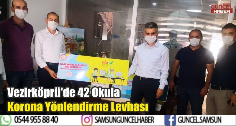 Vezirköprü'de 42 Okula Korona Yönlendirme Levhası 