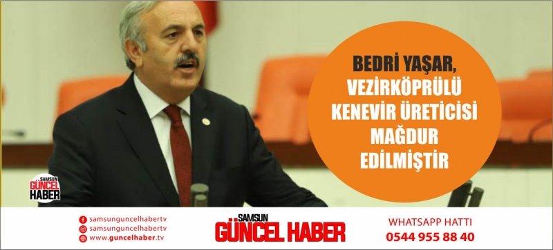 YAŞAR, VEZİRKÖPRÜLÜ KENEVİR ÜRETİCİSİ MAĞDUR EDİLMİŞTİR