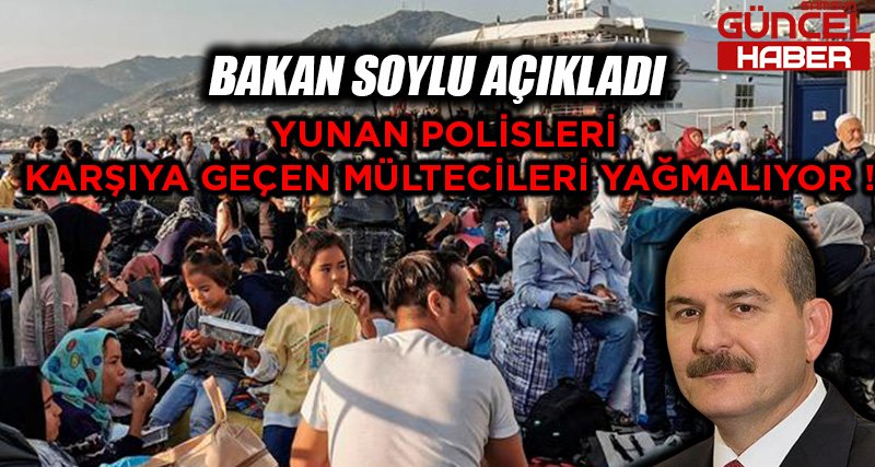 YUNAN POLİSLERİ KARŞIYA GEÇEN MÜLTECİLERİ YAĞMALIYOR !