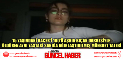 15 yaşındaki Hacer'i 100'ü aşkın bıçak darbesiyle öldüren aynı yaştaki sanığa ağırlaştırılmış müebbet talebi