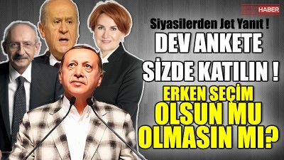 26 Ağustos Erken Seçim Anketi