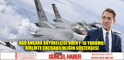 ABD Ankara Büyükelçisi’nden F-16 yorumu: Birlikte çalışabilirliğin göstergesi