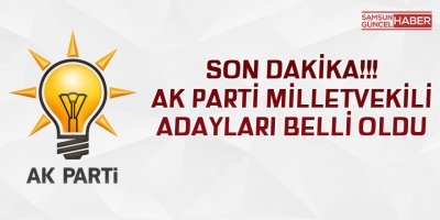 Ak Parti Milletvekili Adayları Belli Oldu