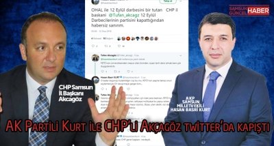 AK Partili Kurt ile CHP'li Akçagöz twitter'da kozlarını paylaştı.