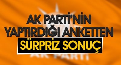 AK PARTİ'NİN YAPTIRDIĞI ANKETTEN SÜRPRİZ SONUÇ