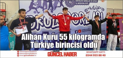 Alihan Kuru 55 kilogramda Türkiye birincisi oldu