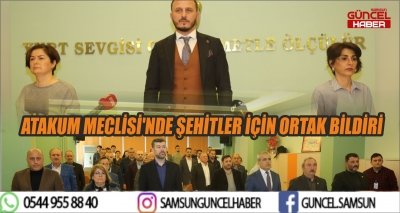 ATAKUM MECLİSİ'NDE ŞEHİTLER İÇİN ORTAK BİLDİRİ