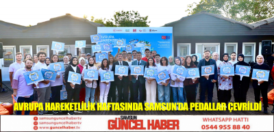 AVRUPA HAREKETLİLİK HAFTASINDA SAMSUN’DA PEDALLAR ÇEVRİLDİ