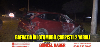 Bafra'da iki otomobil çarpıştı: 2 yaralı