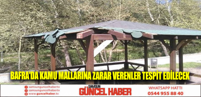 Bafra'da kamu mallarına zarar verenler tespit edilecek