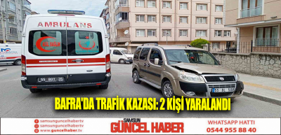 Bafra'da Trafik Kazası: 2 Kişi Yaralandı