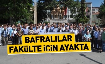 Bafralılar fakülte için ayakta 