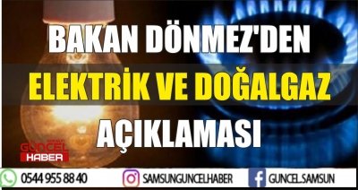 BAKAN DÖNMEZ'DEN ELEKTRİK VE DOĞALGAZ AÇIKLAMASI