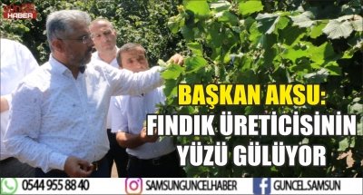 BAŞKAN AKSU: FINDIK ÜRETİCİSİNİN YÜZÜ GÜLÜYOR 