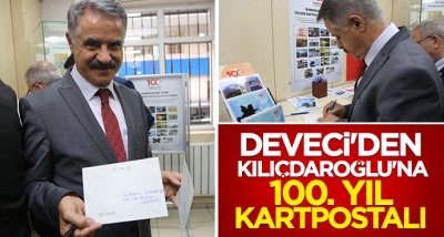 Başkan Cemil Deveci'den 100. yıl kartpostalı