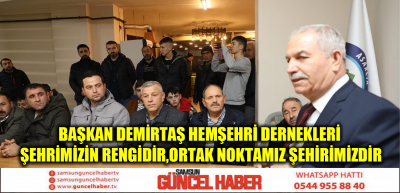 BAŞKAN DEMİRTAŞ HEMŞEHRİ DERNEKLERİ ŞEHRİMİZİN RENGİDİR,ORTAK NOKTAMIZ ŞEHİRİMİZDİR