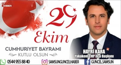 BAŞKAN KARA'DAN 29 EKİM MESAJI