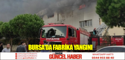 Bursa'da Fabrika Yangını