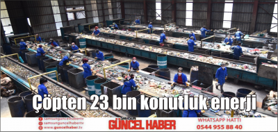 Çöpten 23 bin konutluk enerji