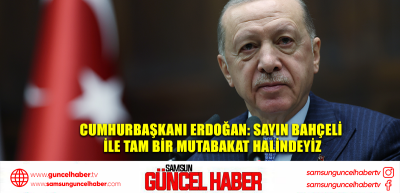 Cumhurbaşkanı Erdoğan: Sayın Bahçeli ile tam bir mutabakat halindeyiz