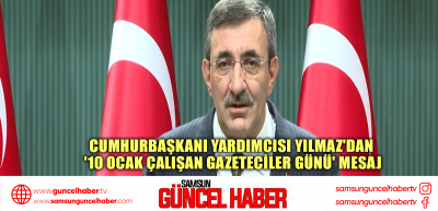 Cumhurbaşkanı Yardımcısı Yılmaz'dan '10 Ocak Çalışan Gazeteciler Günü' mesaj