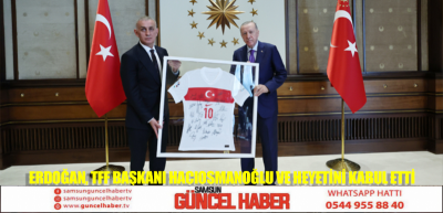 Erdoğan, TFF Başkanı Hacıosmanoğlu ve heyetini kabul etti