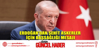 Erdoğan'dan Şehit Askerler İçin Başsağlığı Mesajı