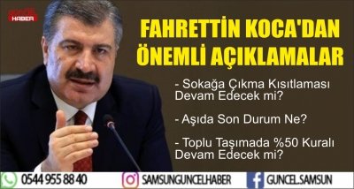 FAHRETTİN KOCA'DAN ÖNEMLİ AÇIKLAMALAR