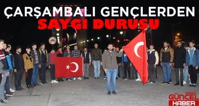 GENÇLERDEN ŞEHİTLER İÇİN SAYGI DURUŞU