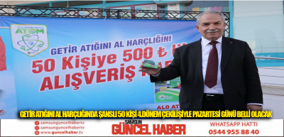 GETİR ATIĞINI AL HARÇLIĞINDA ŞANSLI 50 KİŞİ 4.DÖNEM ÇEKİLİŞİYLE PAZARTESİ GÜNÜ BELLİ OLACAK