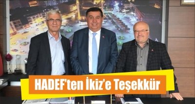 HADEF’ten İkiz’e Teşekkür