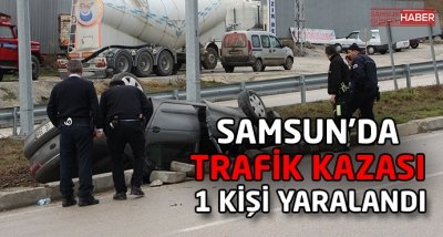 Havza'da trafik kazası: 1 yaralı