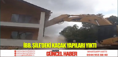 İBB, ŞİLE'DEKİ KAÇAK YAPILARI YIKTI