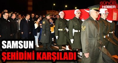 İDLİB ŞEHİDİ MEMLEKETİ SAMSUN'DA GÖZYAŞLARI İÇİNDE KARŞILANDI