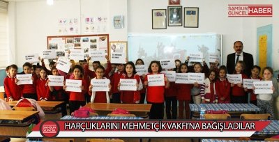 İlkokul öğrencileri harçlıklarını Mehmetçik Vakfı'na bağışladı