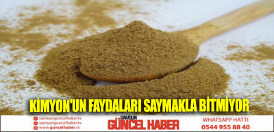 KİMYON'UN FAYDALARI SAYMAKLA BİTMİYOR