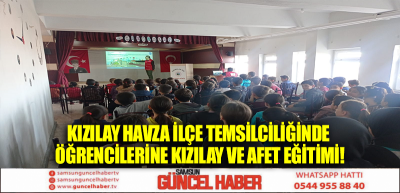 KIZILAY HAVZA İLÇE TEMSİLCİLİĞİNDE ÖĞRENCİLERİNE KIZILAY VE AFET EĞİTİMİ!