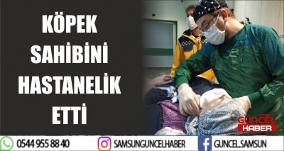 KÖPEK SAHİBİNİ HASTANELİK ETTİ