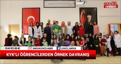 KYK'LI ÖĞRENCİLERDEN ÖRNEK DAVRANIŞ 