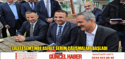 LALELİ SEMTİNDE ASFALT SERİM ÇALIŞMALARI BAŞLADI