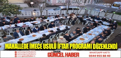 Mahallede imece usulü iftar programı düzenlendi