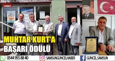 MUHTAR KURT'A BAŞARI ÖDÜLÜ