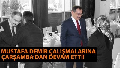 Mustafa Demir Çalışmalarını Çarşamba'da Sürdürdü