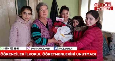 ÖĞRENCİLER İLKOKUL ÖĞRETMENLERİNİ UNUTMADI