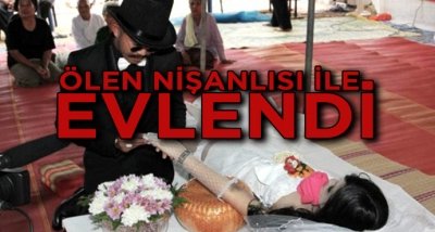 Ölen nişanlısına gelinlik giydirip nikah kıydı!