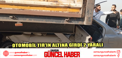 Otomobil TIR'ın altına girdi; 2 yaralı