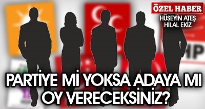 PARTİYE Mİ YOKSA ADAYA MI OY VERECEKSİNİZ?