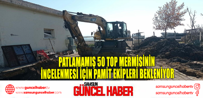 Patlamamış 50 top mermisinin incelenmesi için PAMİT ekipleri bekleniyor