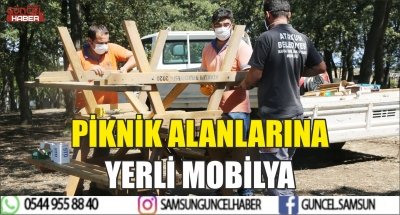 PİKNİK ALANLARINA YERLİ MOBİLYA