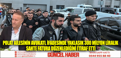 Polat ailesinin avukatı, ifadesinde yaklaşık 300 milyon liralık sahte fatura düzenlediğini itiraf etti